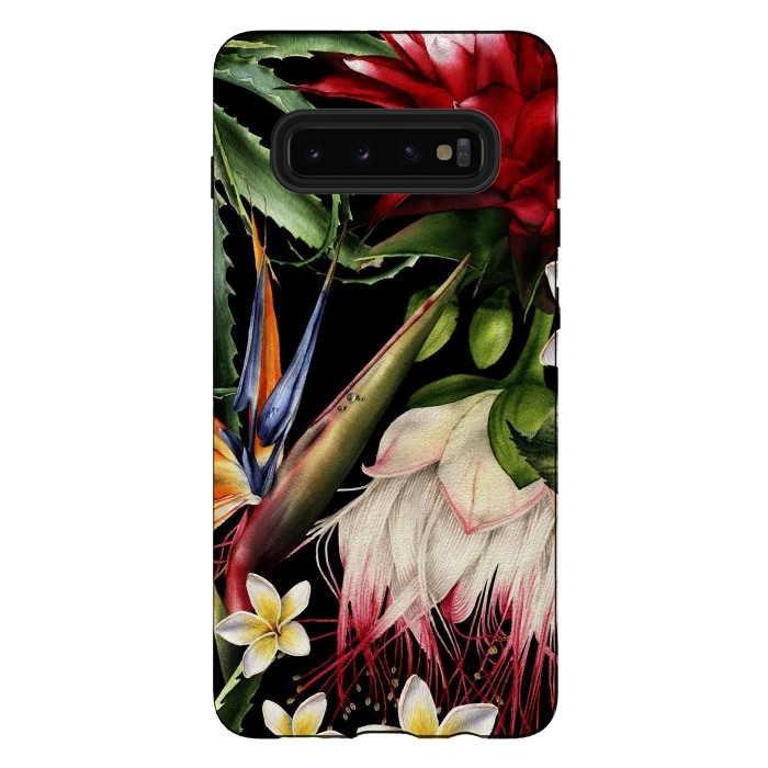 Galaxy S10 plus StrongFit Tropical Design Flowers 000 by ArtsCase