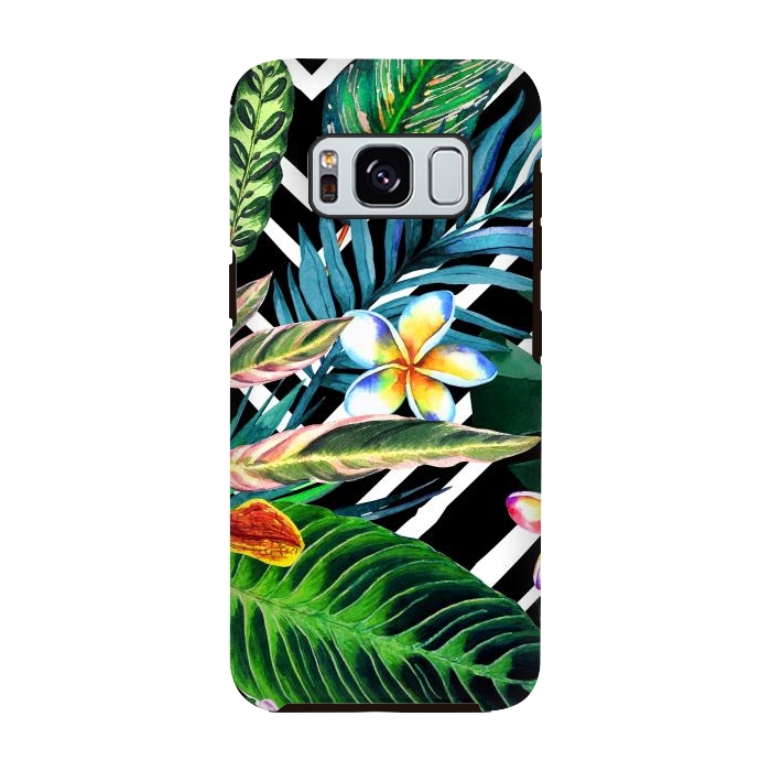 Galaxy S8 StrongFit Tropical Design Flowers by ArtsCase