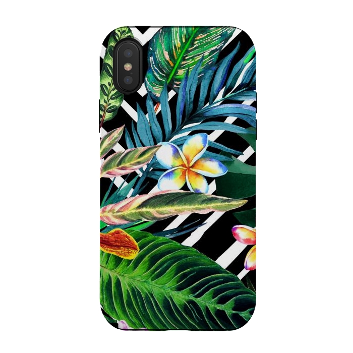 iPhone Xs / X StrongFit Tropical Design Flowers by ArtsCase
