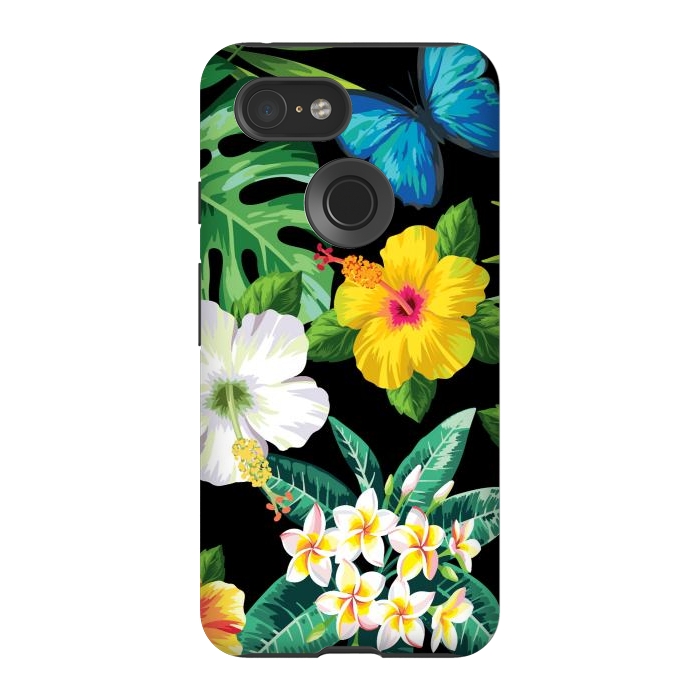 Pixel 3 StrongFit Tropical Flowers 1 by ArtsCase