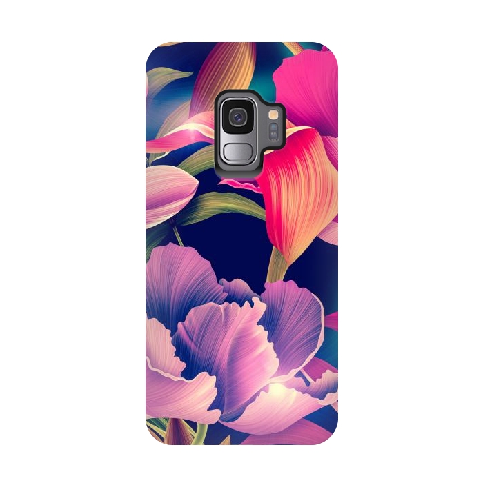 Galaxy S9 StrongFit Tropical Flowers XVII by ArtsCase