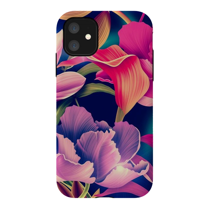 iPhone 11 StrongFit Tropical Flowers XVII by ArtsCase