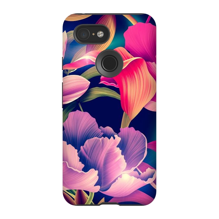 Pixel 3 StrongFit Tropical Flowers XVII by ArtsCase