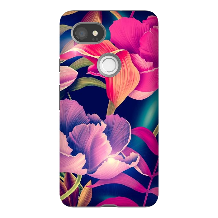 Pixel 2XL StrongFit Tropical Flowers XVII by ArtsCase