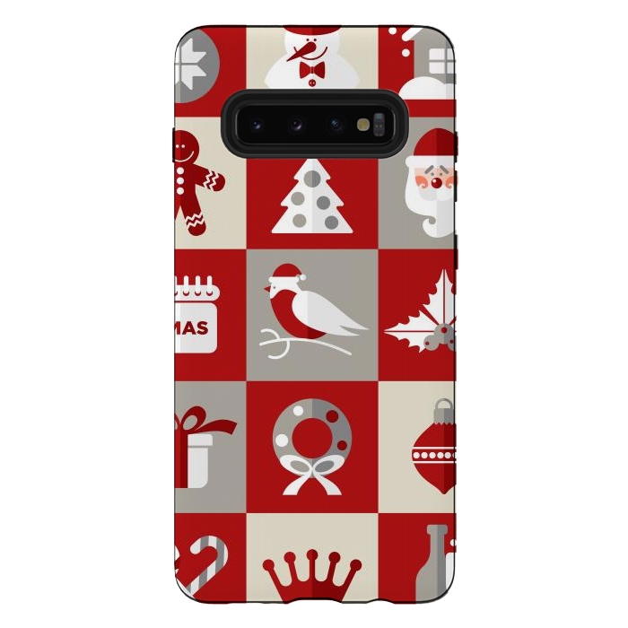Galaxy S10 plus StrongFit Christmas Design Icons by ArtsCase