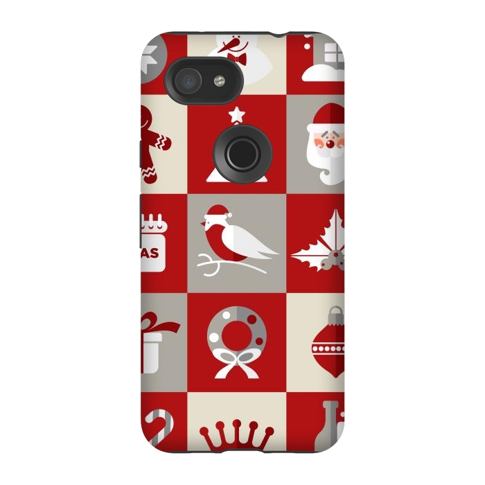 Pixel 3A StrongFit Christmas Design Icons by ArtsCase