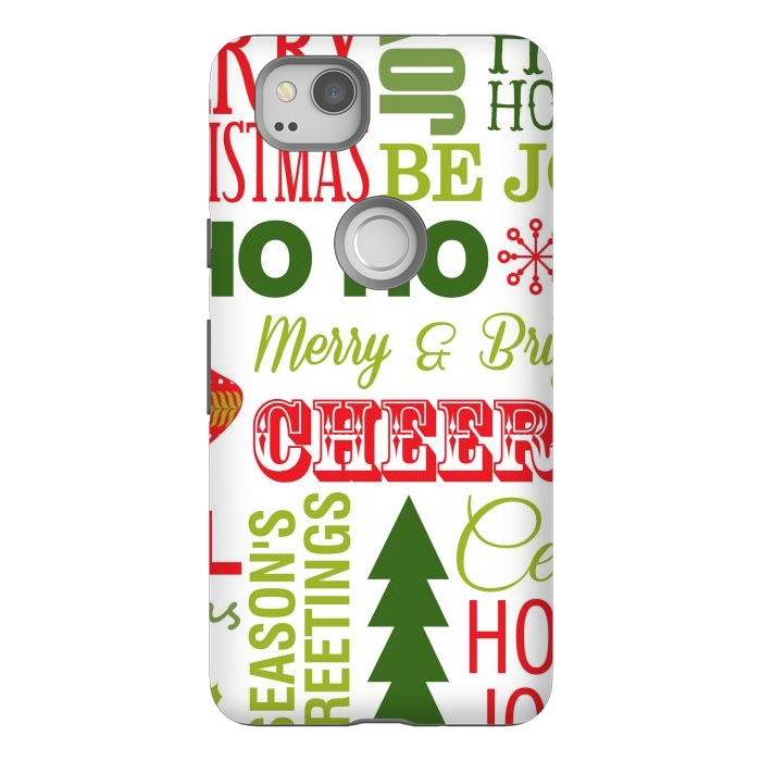 Pixel 2 StrongFit Christmas Greeting Pattern by ArtsCase