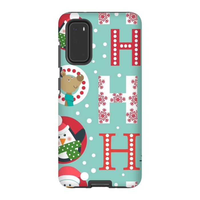 Galaxy S20 StrongFit Christmas Pattern with Santa Deer Penguin and Snowman by ArtsCase