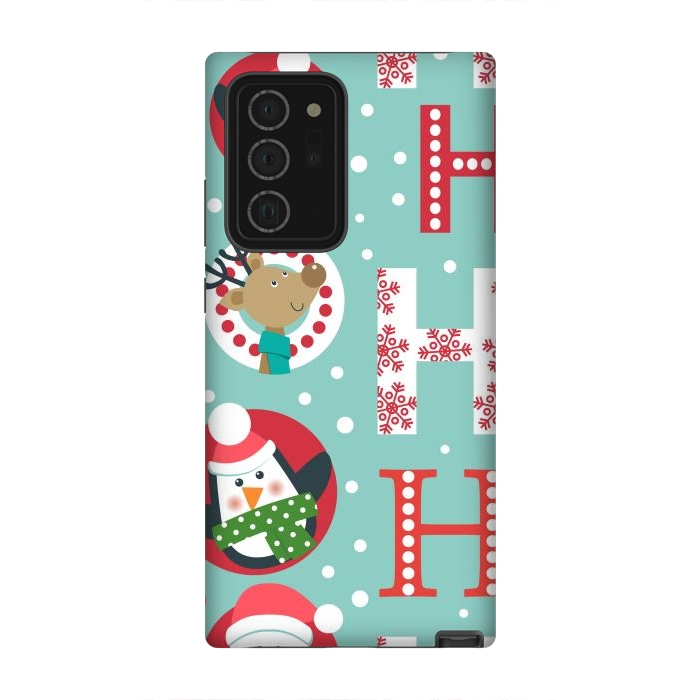 Galaxy Note 20 Ultra StrongFit Christmas Pattern with Santa Deer Penguin and Snowman by ArtsCase