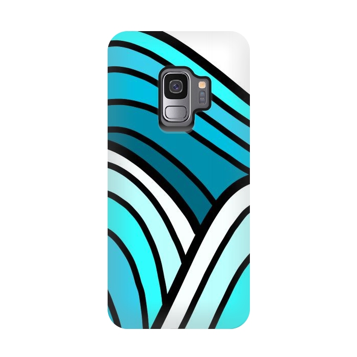 Galaxy S9 StrongFit 3 waves of the ocean by Steve Wade (Swade)