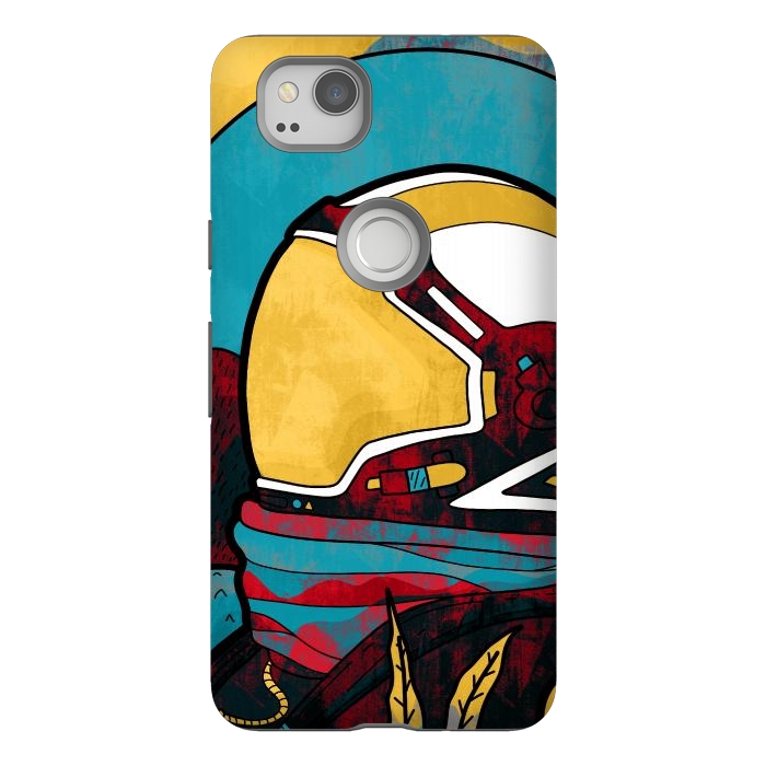 Pixel 2 StrongFit The yellow astronaut explorer by Steve Wade (Swade)