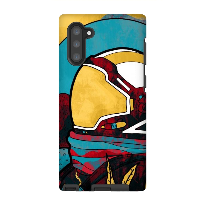 Galaxy Note 10 StrongFit The yellow astronaut explorer by Steve Wade (Swade)