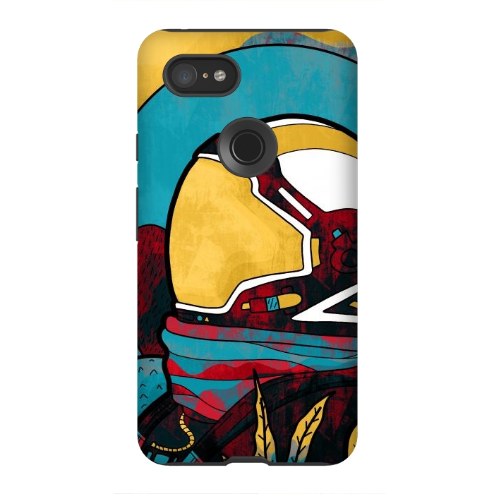 Pixel 3XL StrongFit The yellow astronaut explorer by Steve Wade (Swade)
