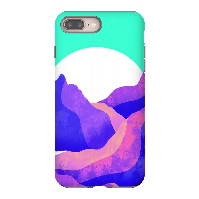 iPhone 7 plus StrongFit Purple textured mountains by Steve Wade (Swade)
