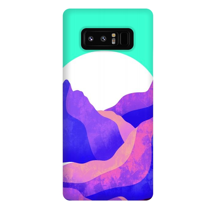 Galaxy Note 8 StrongFit Purple textured mountains by Steve Wade (Swade)