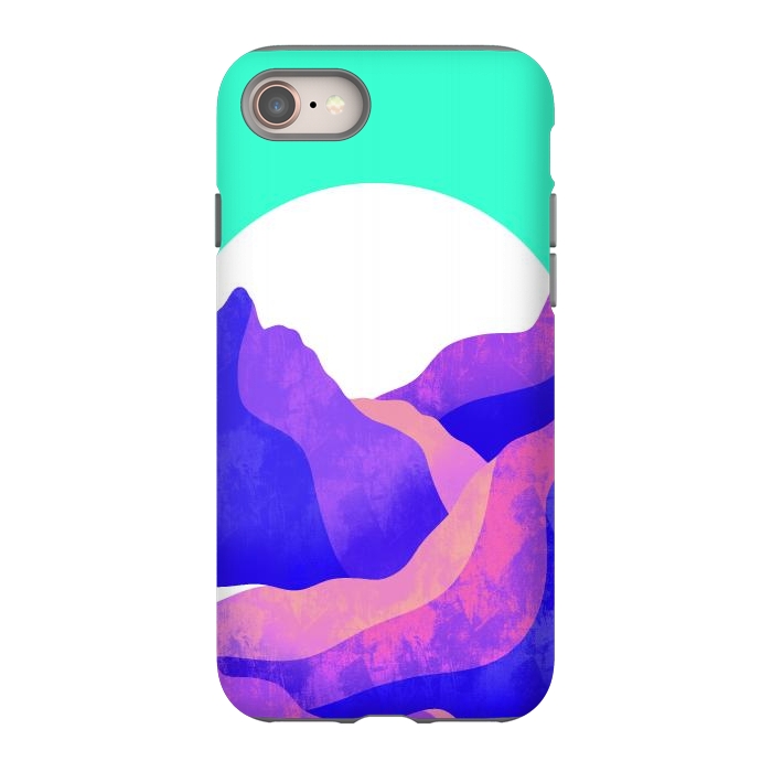 iPhone SE StrongFit Purple textured mountains by Steve Wade (Swade)