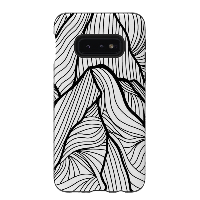 Galaxy S10e StrongFit Mountains of lines by Steve Wade (Swade)