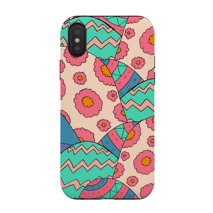 iPhone Xs / X StrongFit Flower pattern hills by Steve Wade (Swade)
