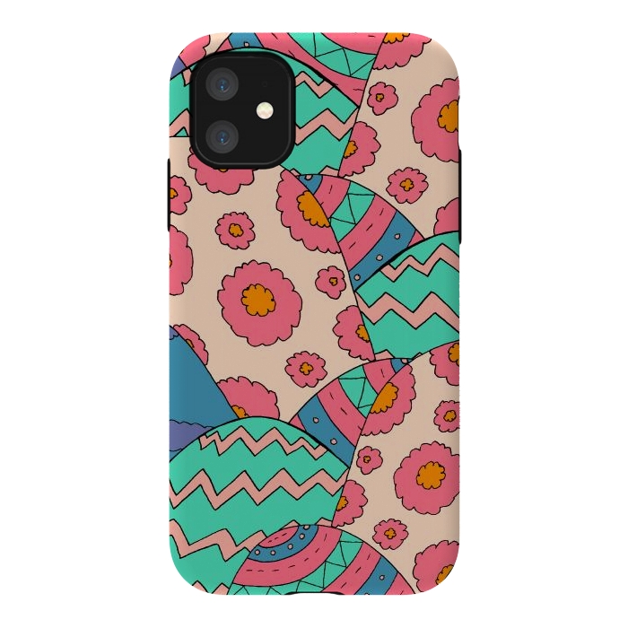 iPhone 11 StrongFit Flower pattern hills by Steve Wade (Swade)