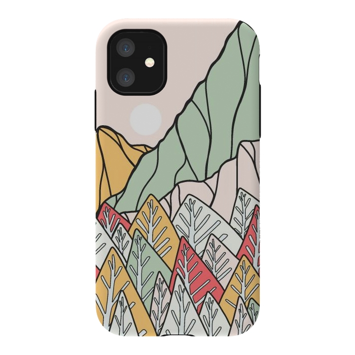 iPhone 11 StrongFit Autumnal forest mountains by Steve Wade (Swade)