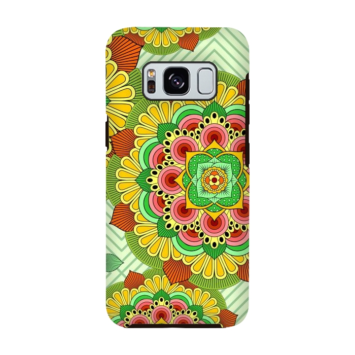 Galaxy S8 StrongFit Mandala African Zen Floral Ethnic Art Textile by ArtsCase