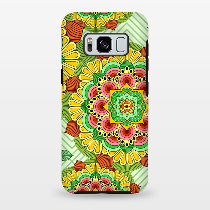 Galaxy S8 plus StrongFit Mandala African Zen Floral Ethnic Art Textile by ArtsCase
