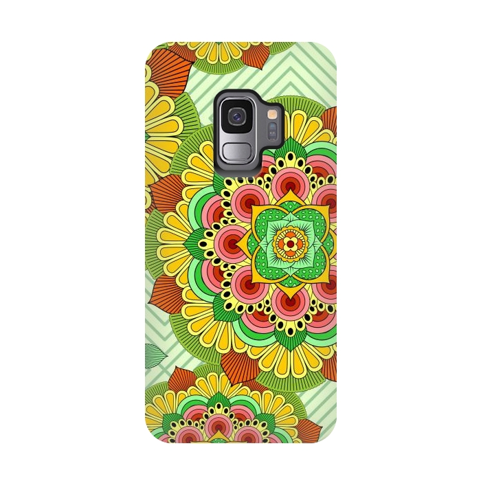 Galaxy S9 StrongFit Mandala African Zen Floral Ethnic Art Textile by ArtsCase