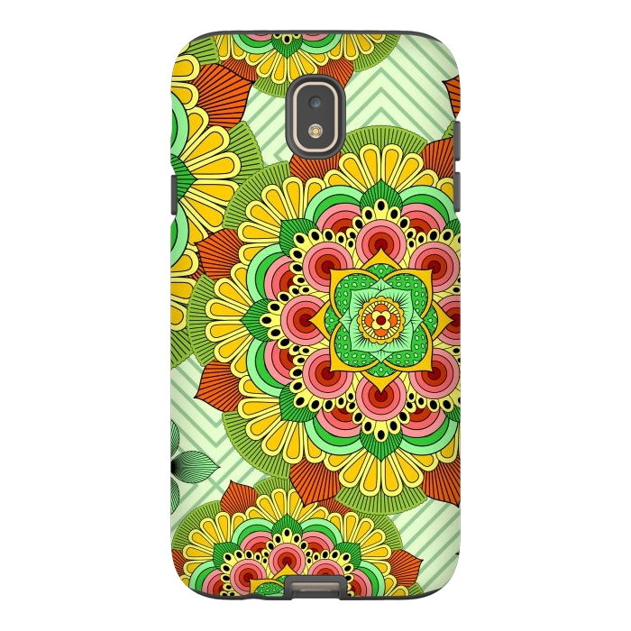 Galaxy J7 StrongFit Mandala African Zen Floral Ethnic Art Textile by ArtsCase