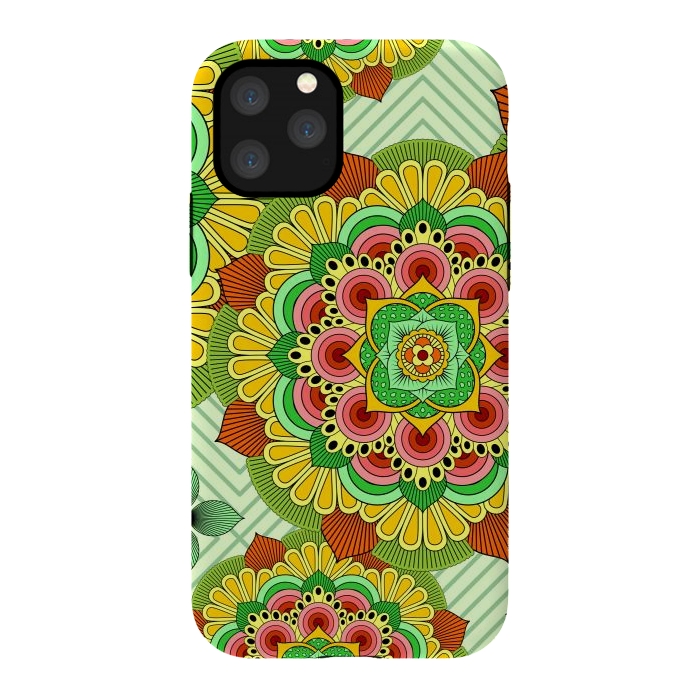 iPhone 11 Pro StrongFit Mandala African Zen Floral Ethnic Art Textile by ArtsCase
