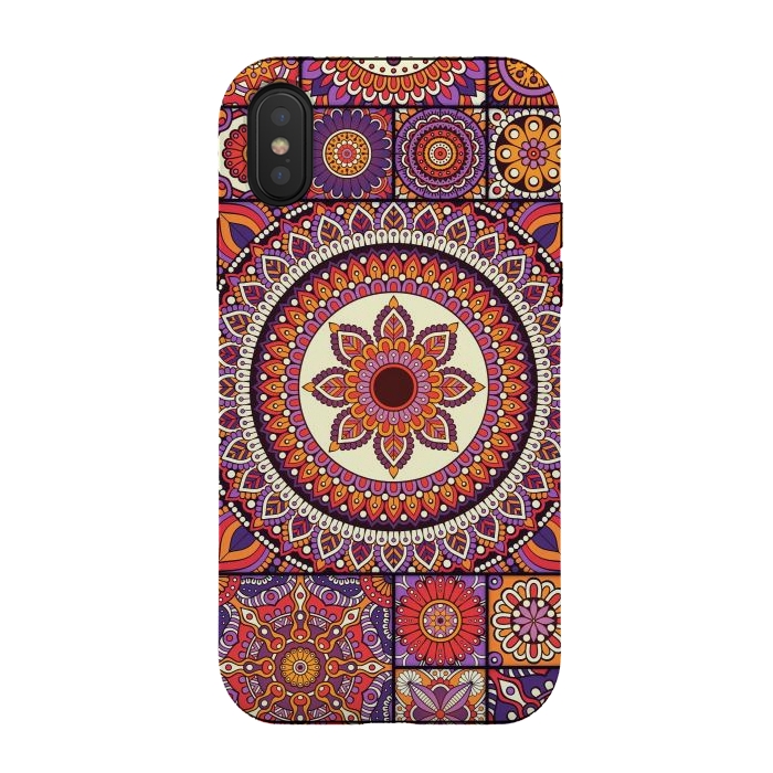 iPhone Xs / X StrongFit Mandala Pattern Design with Period Decorative Elements by ArtsCase