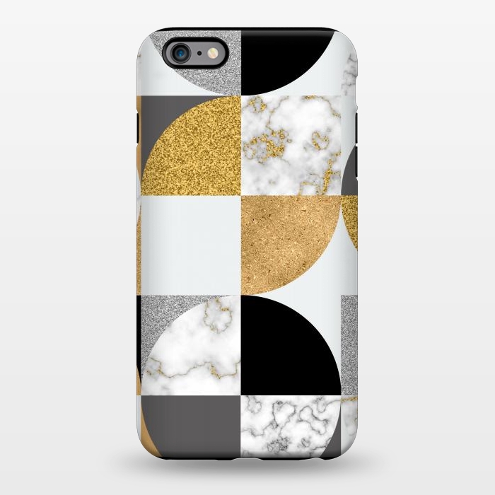 iPhone 6/6s plus StrongFit Marble Geometric Pattern Semicircles by ArtsCase