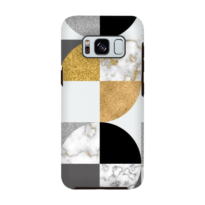 Galaxy S8 StrongFit Marble Geometric Pattern Semicircles by ArtsCase