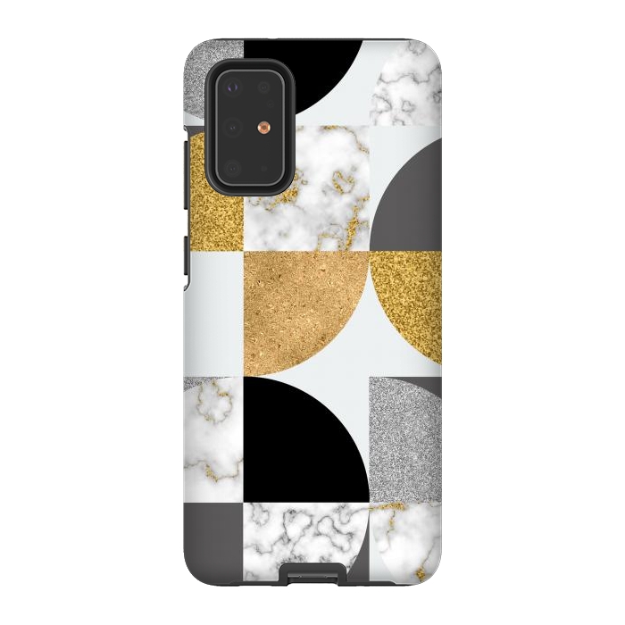 Galaxy S20 Plus StrongFit Marble Geometric Pattern Semicircles by ArtsCase