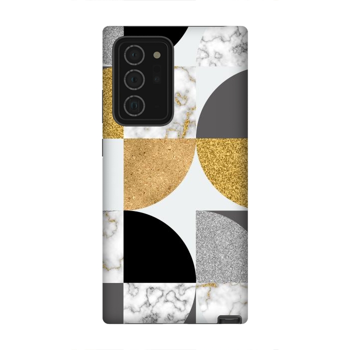 Galaxy Note 20 Ultra StrongFit Marble Geometric Pattern Semicircles by ArtsCase