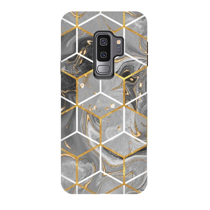 Galaxy S9 plus StrongFit Marble Hexagon by ArtsCase