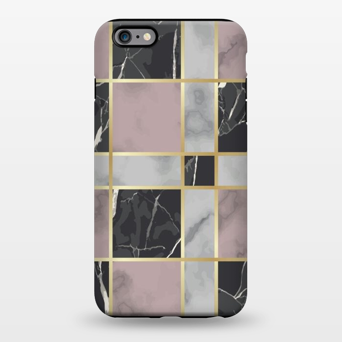 iPhone 6/6s plus StrongFit Marble Repeat Marbling Surface with Gold by ArtsCase