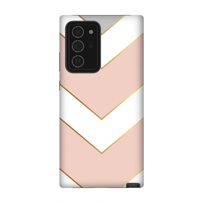 Galaxy Note 20 Ultra StrongFit Marble with Geometric Design Golden I by ArtsCase