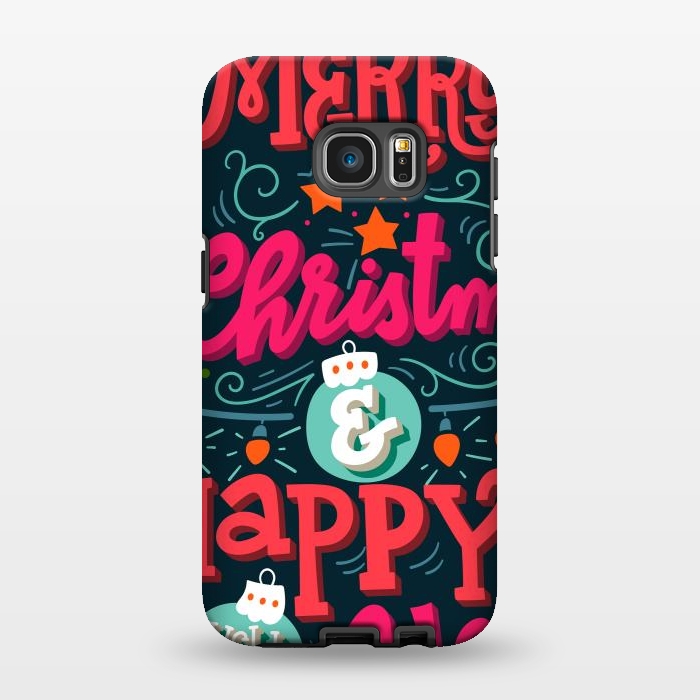 Galaxy S7 EDGE StrongFit Merry Christmas and Happy New Year 1 by ArtsCase