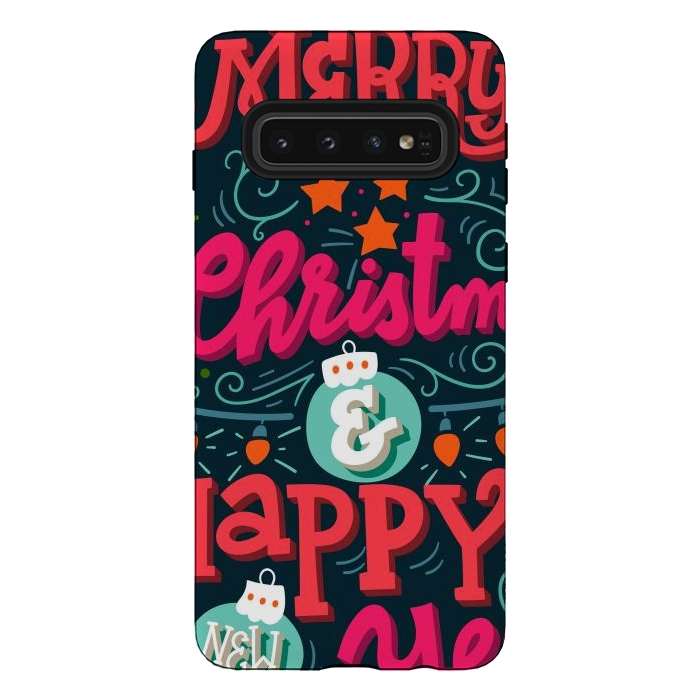 Galaxy S10 StrongFit Merry Christmas and Happy New Year 1 by ArtsCase