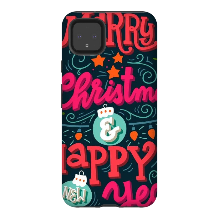 Pixel 4XL StrongFit Merry Christmas and Happy New Year 1 by ArtsCase