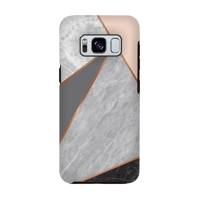 Galaxy S8 StrongFit Modern Geometric Minimalist with Marble Texture by ArtsCase