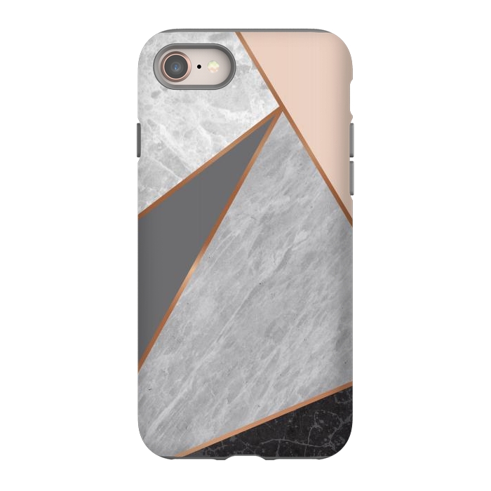 iPhone SE StrongFit Modern Geometric Minimalist with Marble Texture by ArtsCase