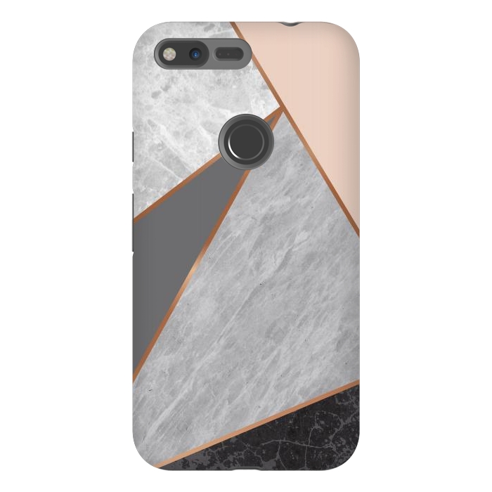 Pixel XL StrongFit Modern Geometric Minimalist with Marble Texture by ArtsCase