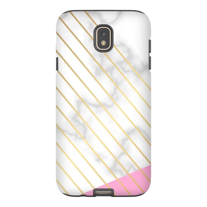 Galaxy J7 StrongFit Modern Marble Design Pink and Gray by ArtsCase
