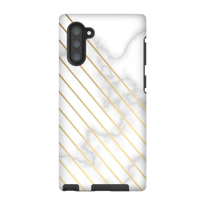 Galaxy Note 10 StrongFit Modern Marble Design Pink and Gray by ArtsCase
