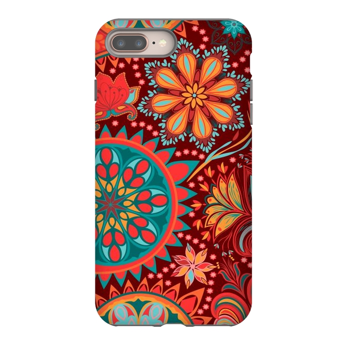 iPhone 7 plus StrongFit Paisley Vintage Floral Motif Ethnic Seamless Background by ArtsCase