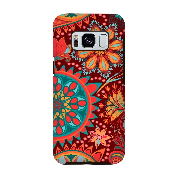 Galaxy S8 StrongFit Paisley Vintage Floral Motif Ethnic Seamless Background by ArtsCase