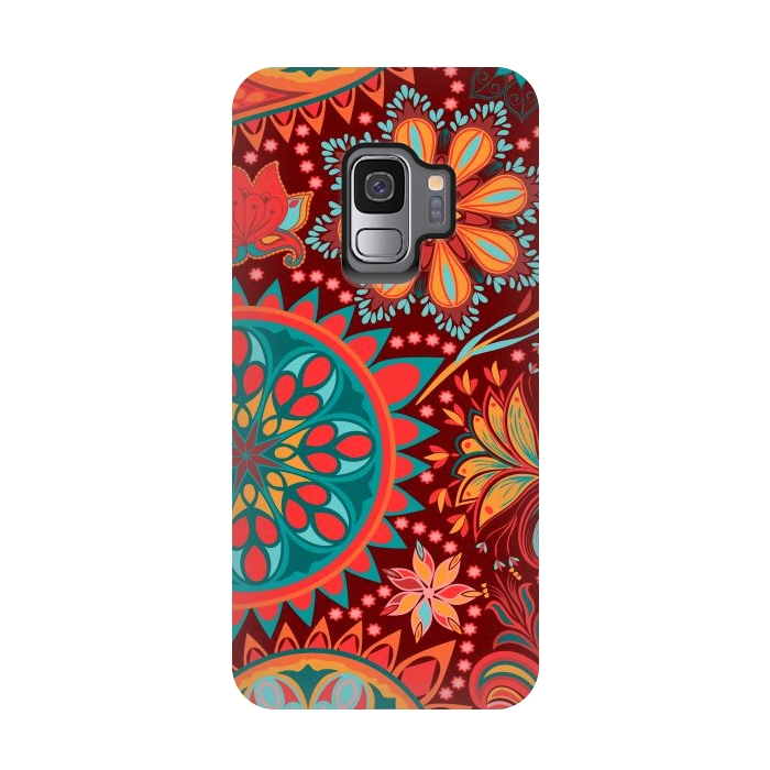 Galaxy S9 StrongFit Paisley Vintage Floral Motif Ethnic Seamless Background by ArtsCase