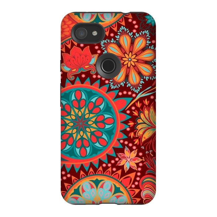 Pixel 3AXL StrongFit Paisley Vintage Floral Motif Ethnic Seamless Background by ArtsCase