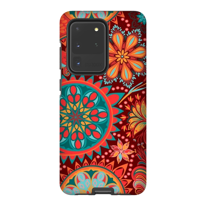Galaxy S20 Ultra StrongFit Paisley Vintage Floral Motif Ethnic Seamless Background by ArtsCase